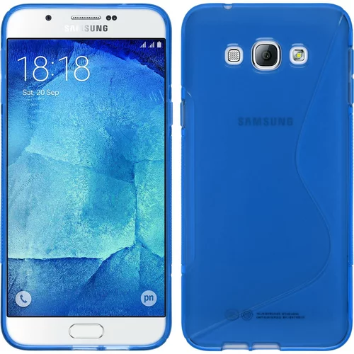  Gumijasti / gel etui S-Line za Samsung Galaxy A8 - modri