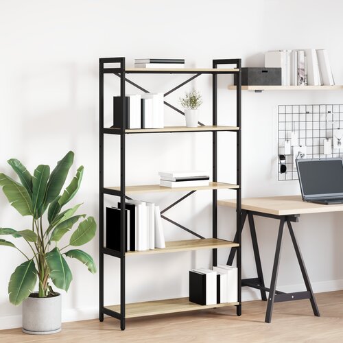 vidaXL Knjižna omara sonoma hrast 80 x 30 x 153 cm Konstruiran les Cene