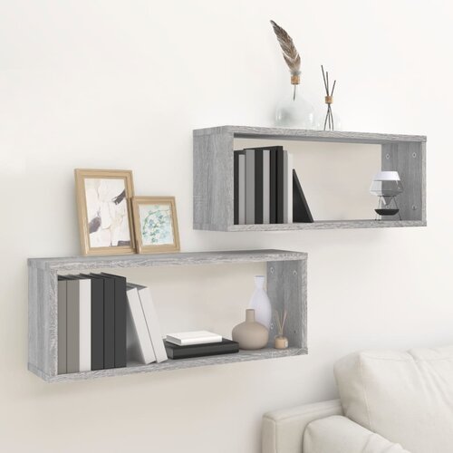 vidaXL Kockaste zidne police 2 kom hrast sonoma 60 x 15 x 23 cm drvene Cijene