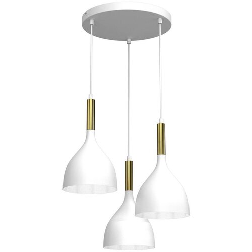  Luster na sajli NOAK 3xE27/15W/230V bela/zlatna Cene