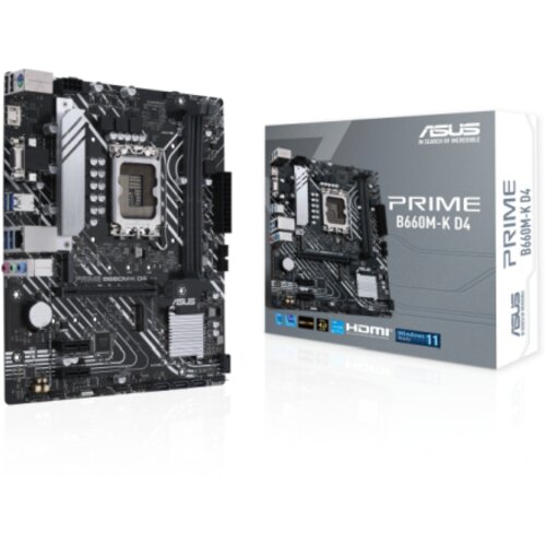 Asus matična ploča PRIME B660M-K D4 Intel B660, LGA1700, 2xDDR4, RAID, VGA, HDMI, mATX Cijene