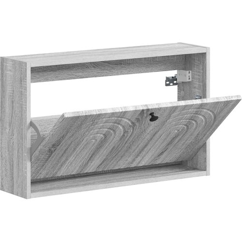  Ormar za cipele na zidu ALKMAAR 71 x 17 x 43 cm Siva Sonoma Slike