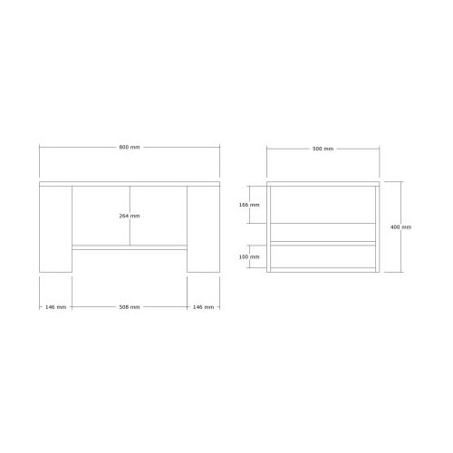 Hanah home Club sto Iris, 80x40x50 cm, krem Slike