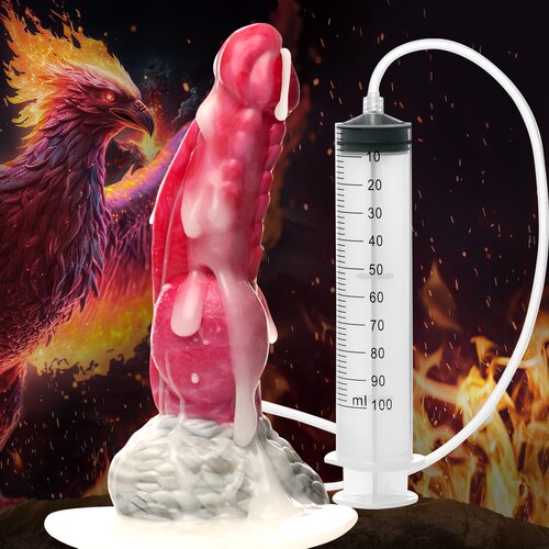Creature Cocks Resurrector Phoenix Squirting Silicone Dildo Cene