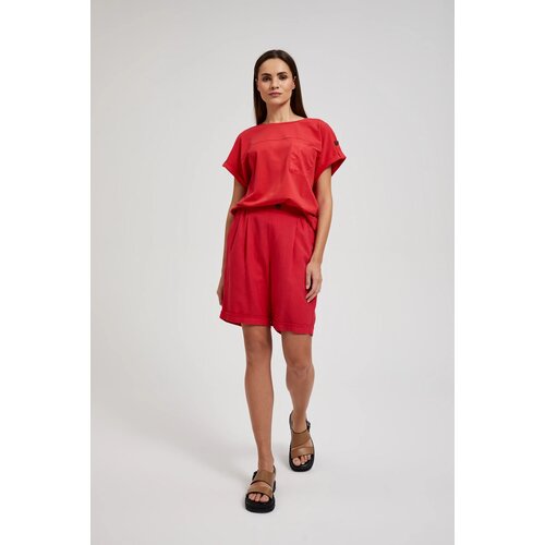 Moodo Women&amp;#039;s viscose shorts - red Slike