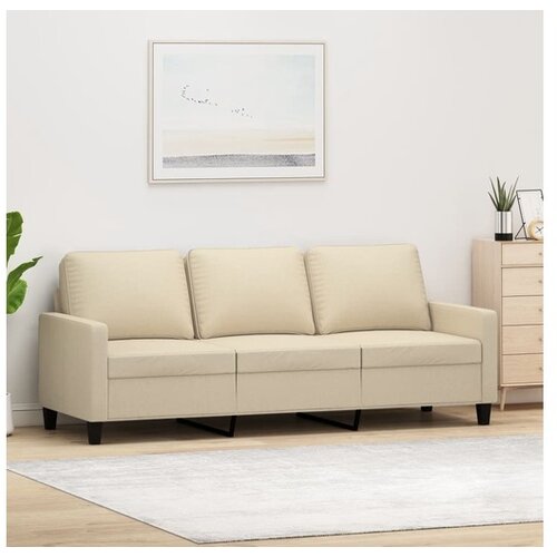 vidaXL Trosjed od tkanine krem 180 cm Cijene