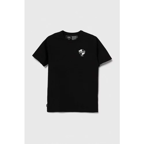 Vans Bombažna kratka majica črna barva