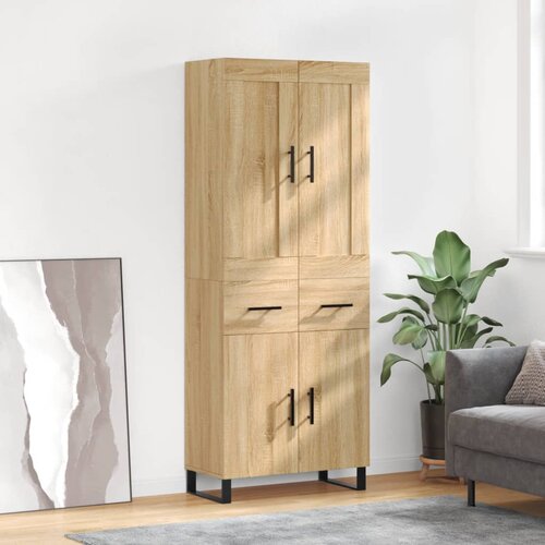  Visoka komoda hrasta sonome 69,5x34x180cm od konstruiranog drva Cijene