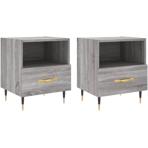 Maison Chic Dvo delni komplet Nočne omarice - Nočne mize siva sonoma 40x35x47,5 cm inženirski les, (21688787) Slike