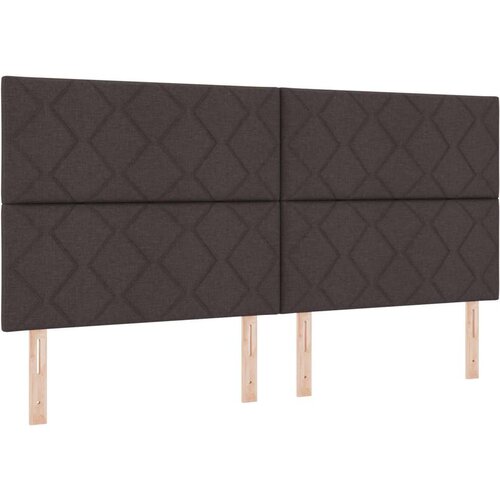 vidaXL Postelja z vzmetjo in klopjo Temno rjava 200x200 cm Tkanina, (22083229) Cene