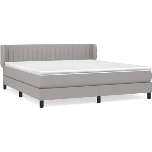 Maison Chic Box spring postelja - Vzmetna postelja z vzmetnico svetlo siva 160x200 cm žamet SL19813, (21893776) Cene