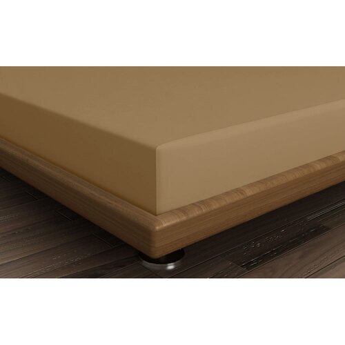 Mijolnir Light Brown Light Brown Ranforce Double XL Fitted Sheet (FR) (IT) (ES) (DE) Slike