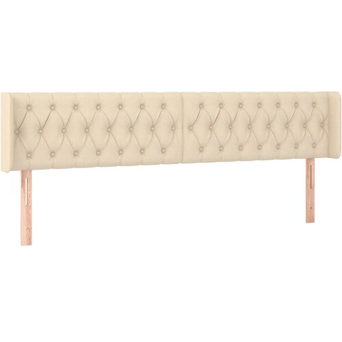  LED uzglavlje krem 183x16x78/88 cm od tkanine Slike