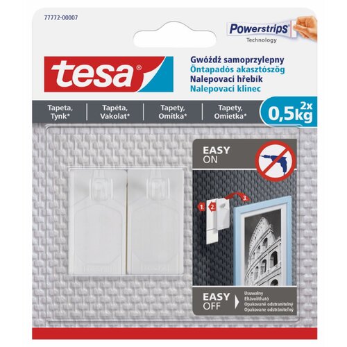 Tesa Samolepilni žebljiček za tapete in omet Tesa (nosilnost: 0,5 kg, 2 kos) Cene