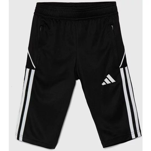 Adidas Dječje kratke hlače TIRO23L 3/4PNTY boja: crna, s aplikacijom, podesivi struk, HS3552