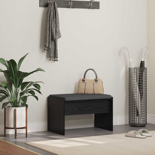  Klupa za hodnik s jastukom Crni hrast 63 x 38 x 40 cm Cijene