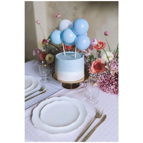 PARTY DECO balonski nadvložek za torto, moder, 29 cm Cene