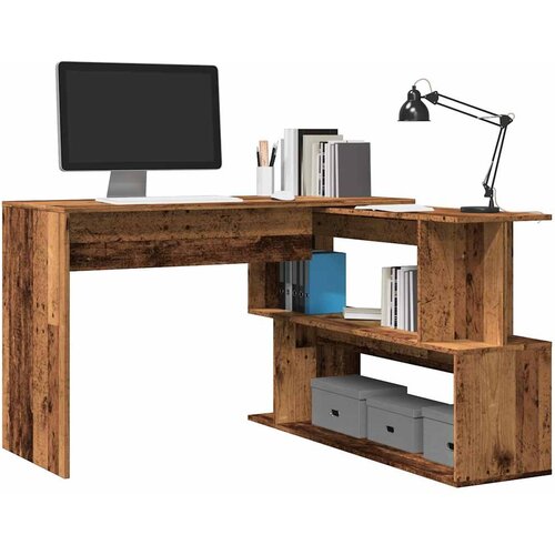 vidaXL Kutni radni stol staro drvo 200,5x50x76 cm konstruirano drvo Cijene