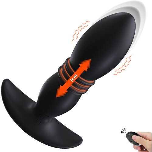 Paloqueth Anal Thrusting Plug with Remote Black Cijene