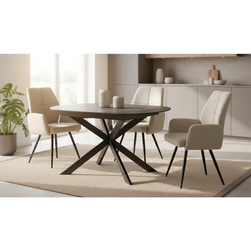 P &amp;amp; B Raztegljiva Miza Senna, Temno Siva, 120-180x90 Slike