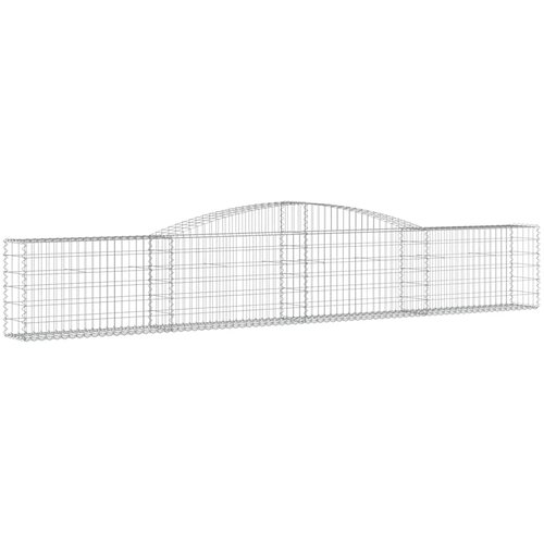  Lučne gabionske ko&amp;scaron;are 4 kom 400x30x60/80 cm pocinčano željezo Slike