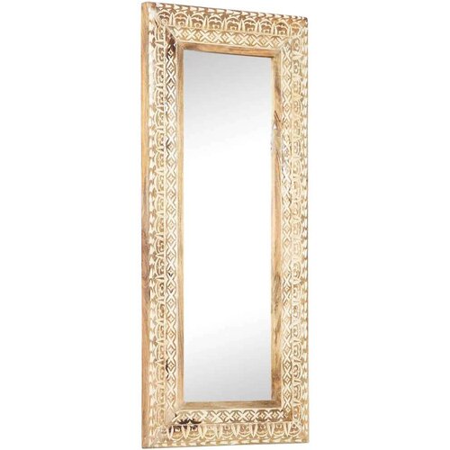 VidaXL Ručno izrezbareno ogledalo 110 x 50 x 2,6 cm masivno drvo manga Slike