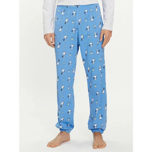 United Colors Of Benetton Spodnji del pižame 35I74F00Q Modra Regular Fit