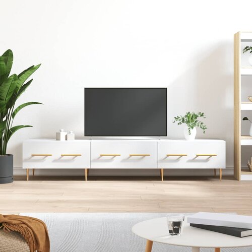 vidaXL TV omarica bela 150x36x30 cm inženirski les Cene