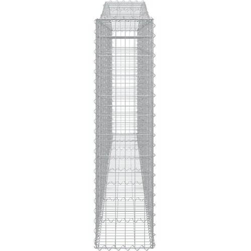 Gabionska ko&amp;scaron;ara s lukom 400x30x120/140 cm pocinčano željezo Slike