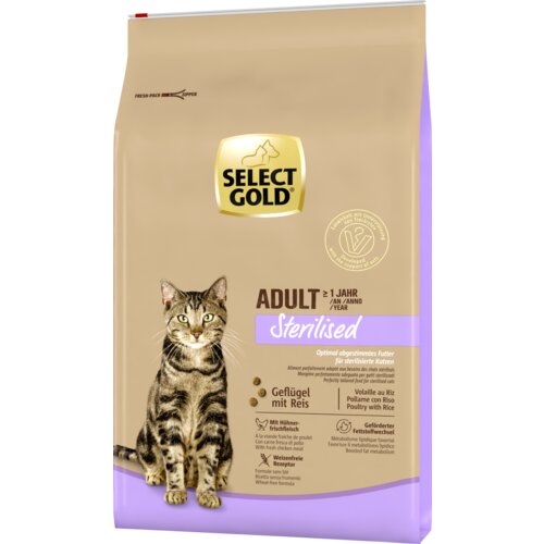 Select Gold Cat Adult Sterilised živina i pirinač 7 kg Slike