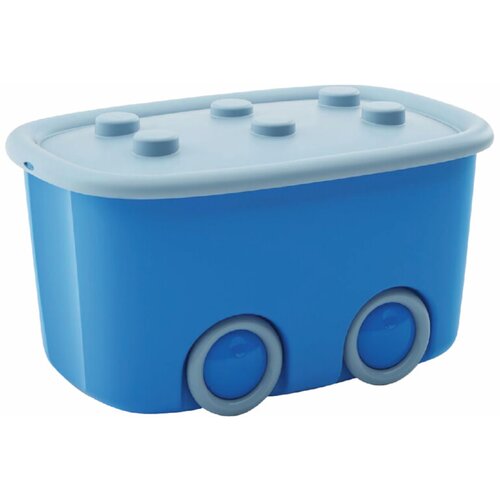  &amp;Scaron;katla za shranjevanje na kolesih Keter Funny Box (D x &amp;Scaron; x V: 32 x 58 x 38,5 cm, plastika, barva: modra) Slike