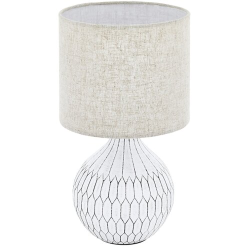 Eglo Bellariva 3 stona lampa/1, e27, bela/krem/keramika/tkanina Cene