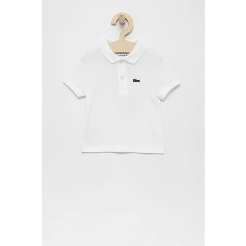 Lacoste Pamučna polo majica boja: bijela, jednobojni model