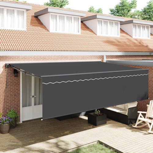  Skrovita tenda Antracit 500 &times; 300 cm Poliester i aluminij Cijene