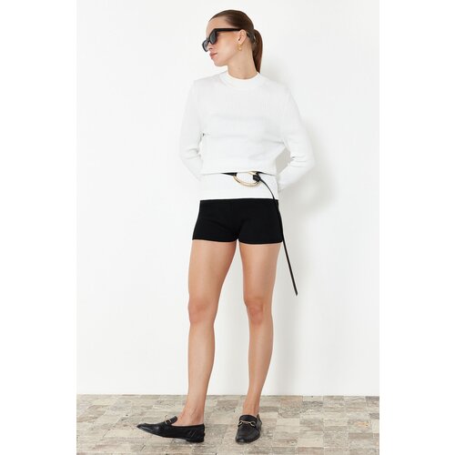 Trendyol black premium yarn shorts & bermuda Slike