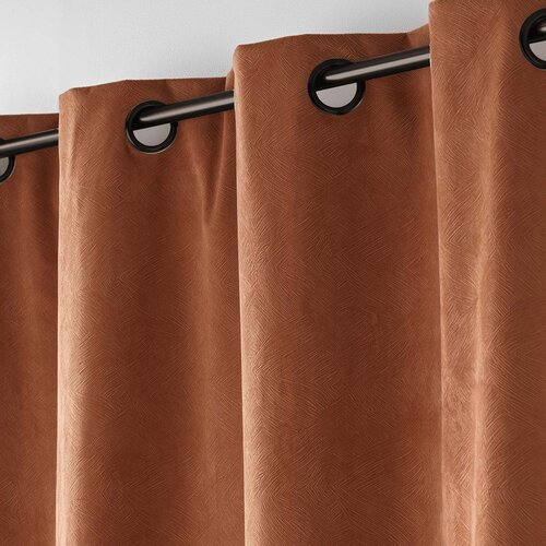 Douceur d int&amp;eacute;rieur Rjava žametna zavesa 140x260 cm Olympe &amp;ndash; Slike