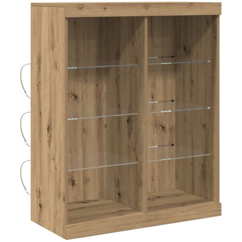 VidaXL Stranski omarica z LED lučmi Artisan Oak 41x37x100 cm Slike