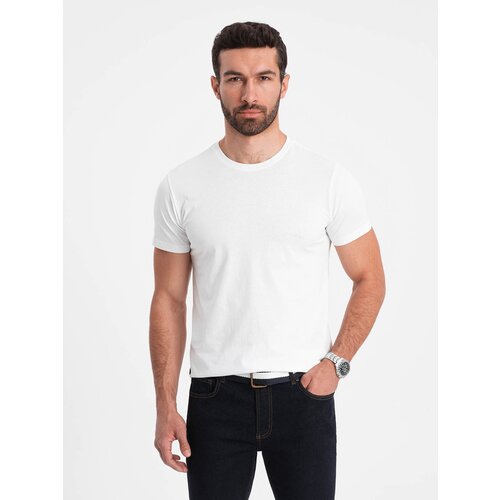 Ombre Men&amp;#039;s BASIC classic cotton T-shirt - white Slike