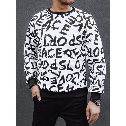 DStreet Bluza męska bez kaptura biała Slike