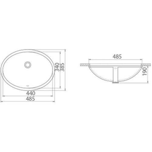 Turkuaz podgradni 44cm lavabo 070000 Slike