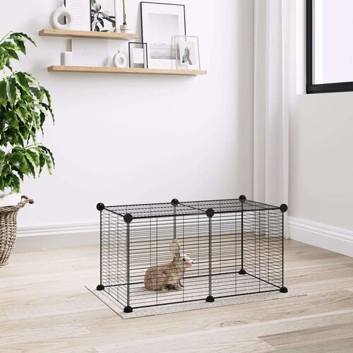  Kavez za kućne ljubimce s 8 panela crni 35 x 35 cm čelični Cijene