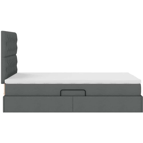 Krevet s od storage Tamno siva 120 x 200 cm Lažna koža Slike
