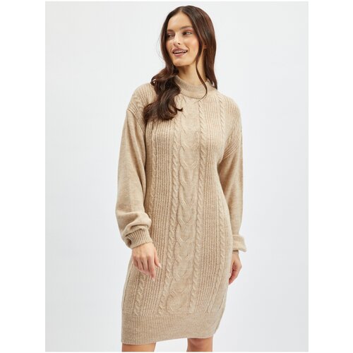 Orsay Beige Ladies Sweater Dress - Women Slike