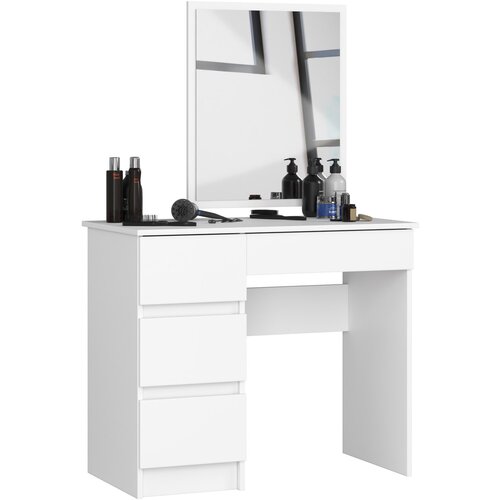 AKORD kosmetična toaletna miza s kosom T-6/SL 500x600 levo belo, (21713546) Cene