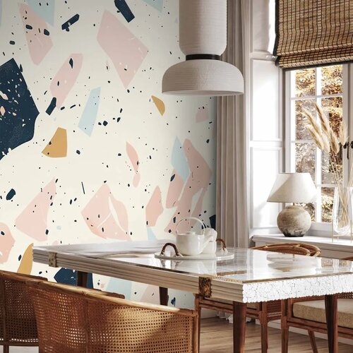  Foto tapeta - Terrazzo with Large Scaled Stones in Subdued Colors 500x350 Vodootporna Slike