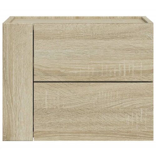  Zidni noćni ormarići 2 kom boja hrasta sonome 45x30x35 cm Smeđa Slike