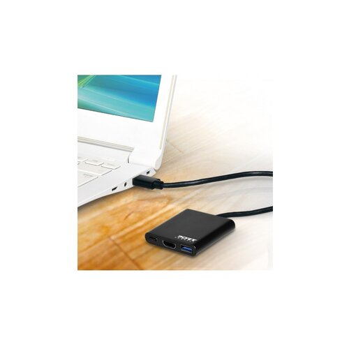 Port Designs Docking stanica Mini, USB-C, HDMI, Crna Slike