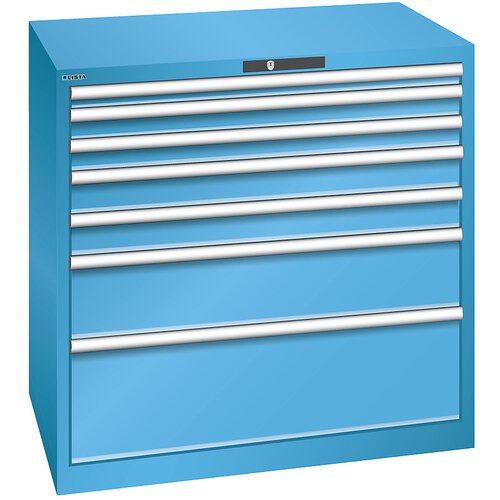 LISTA Predalnik s 7 predali, ŠxGxV 1023 x 725 x 1000 mm, svetlo moder Cene