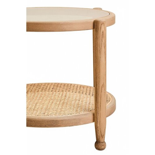 Premier Housewares Okrugao pomoćni stol sa staklenom pločom stola &amp;oslash; 57 cm Cebu &amp;ndash; Slike