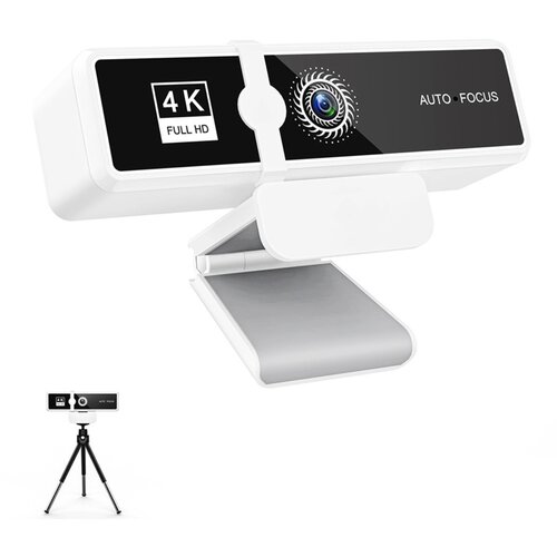 INF W9 4K HD USB Spletna kamera z vgrajenim mikrofonom, samodejnim ostrenjem in pokrovom za zasebnost - Bela White, (5000129823) Cene